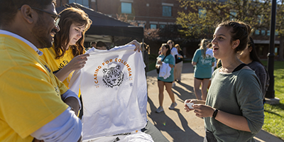 Students at Caring for Columbia event.