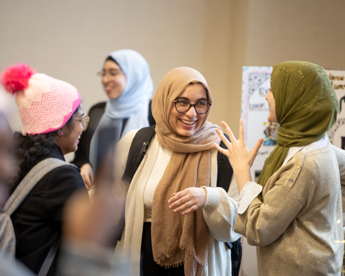 Students at Get Involved Fair.