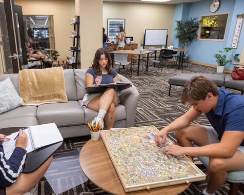 Students in Wellness Resource Center.