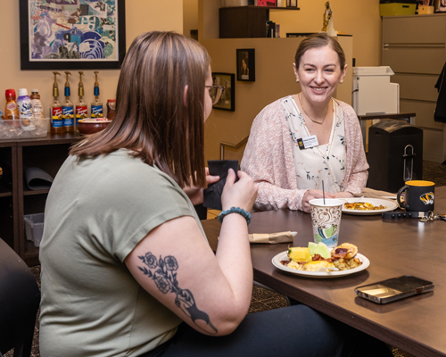 Students at Women's Center event.