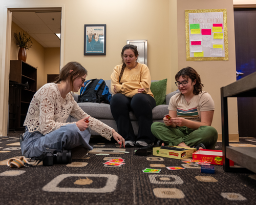Students at game night.