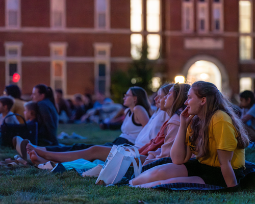 Students at Flick on Francis.